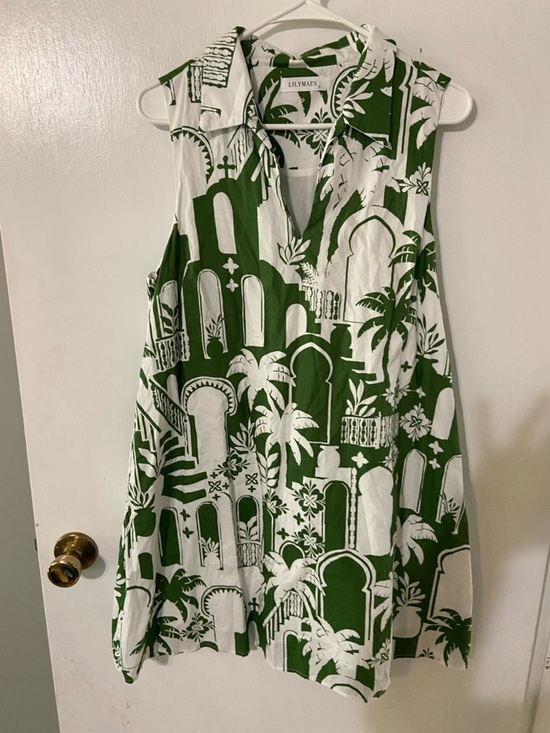 Lilymaes Dresses & Skirts - Lily & Me Green and White Sleeveless Midi Dress